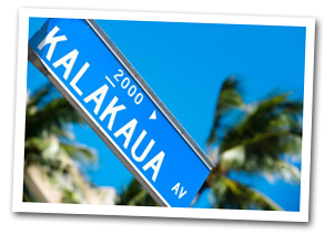 Kalakaua Avenue Street Sign
